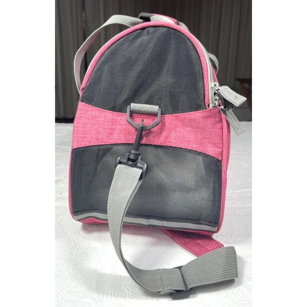 Bergan Small Pet Carrier Dog Cat Up To 10lbs Heather Berry Soft Travel Bag